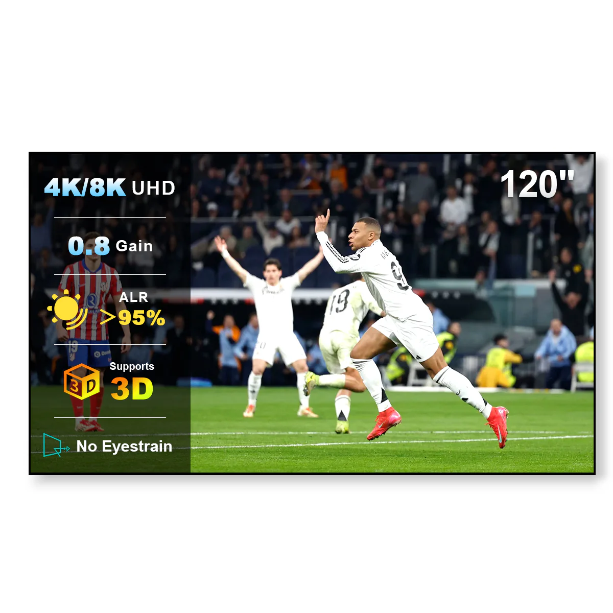 100"-130" NothingProjector Lenticular 4K ALR Projector Screen for Long/Standard Throw Projectors - Image 13