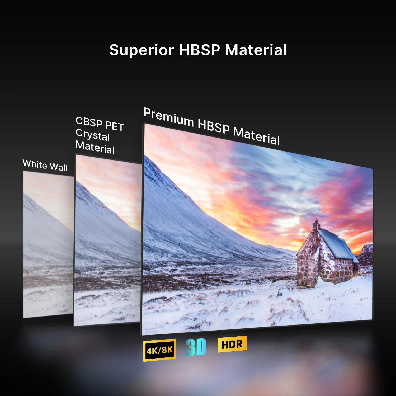 132 Inch NothingProjector Seamless Lenticular 4K UST 95% ALR Projector Screen - Image 3