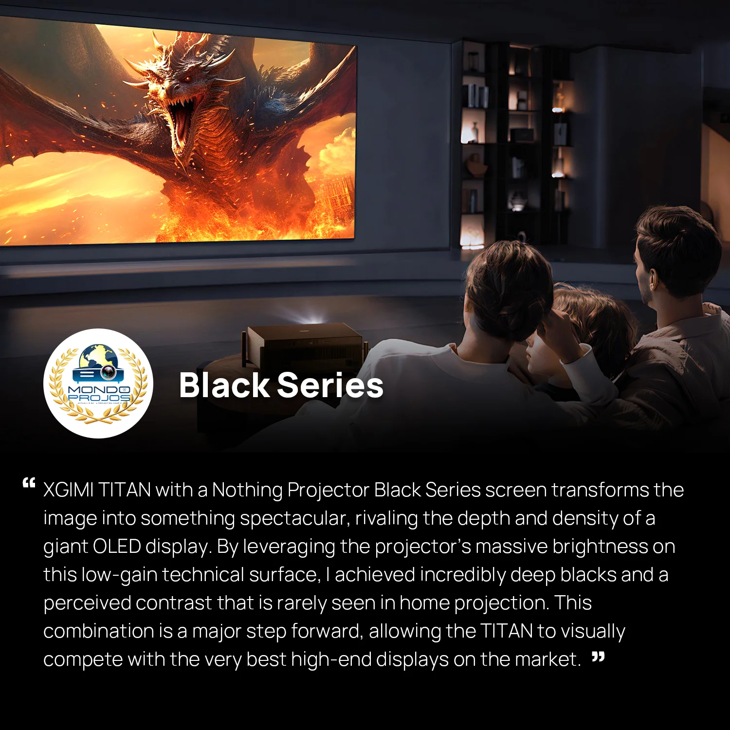 120 inch NothingProjector Black Series 95% ALR Ultra Short Throw Projector Screen - Image 3