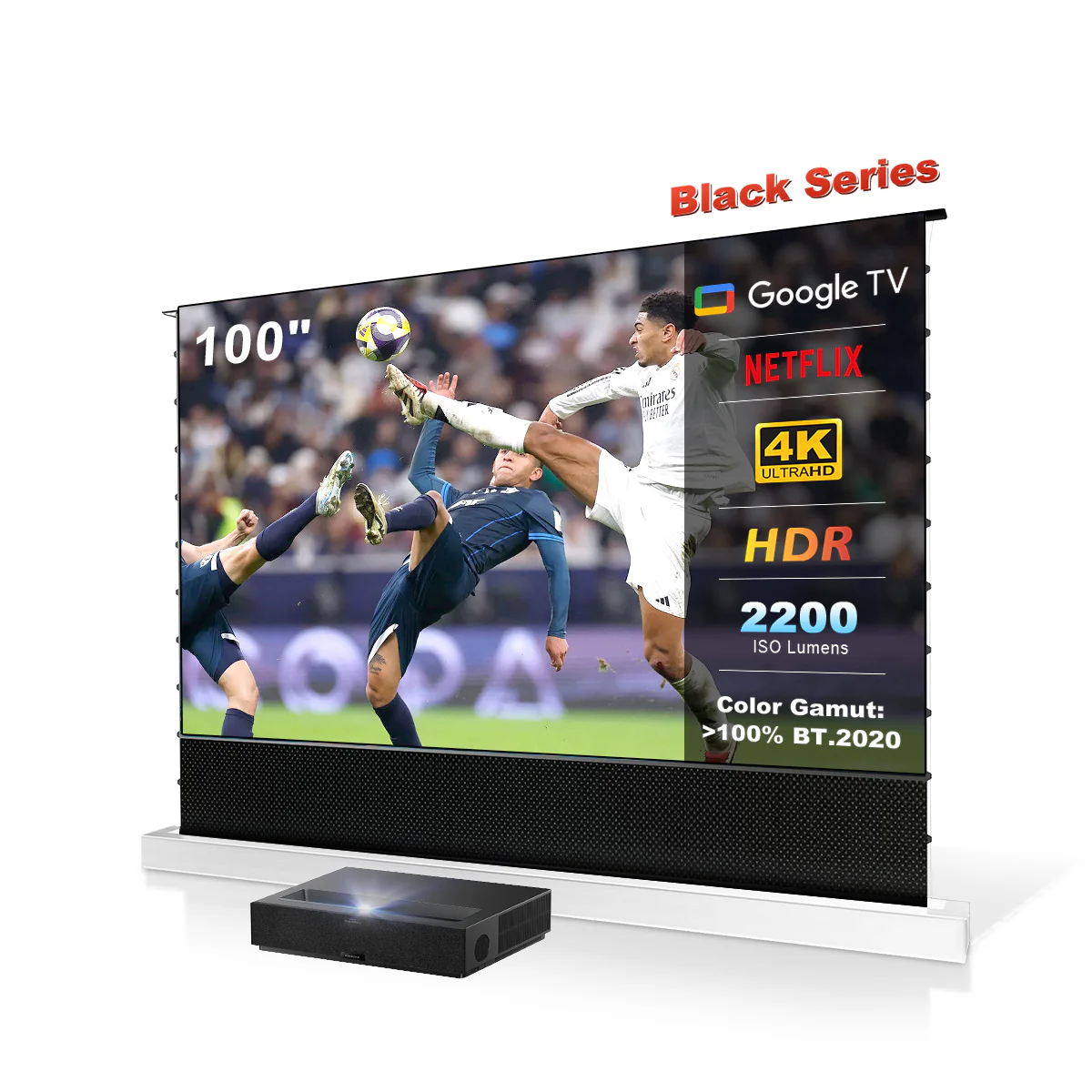 (Bundle) Formovie Theater Premium Triple Laser 4K TV Ultra Short Throw Projector + Black Series Motorized ALR Projector Screen - Image 19