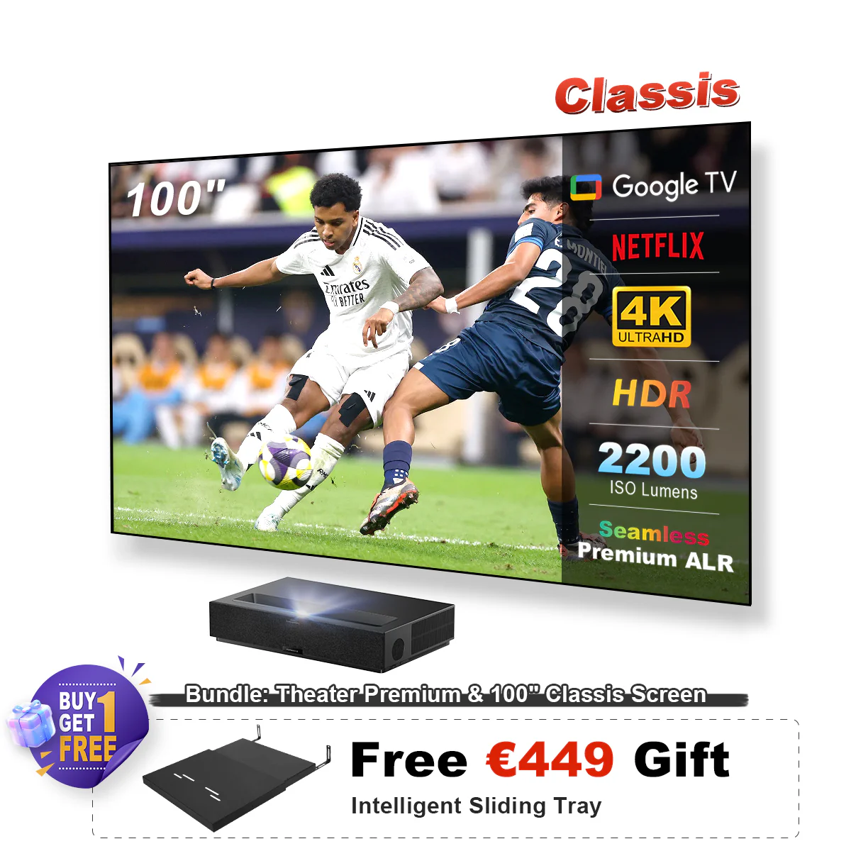 Formovie Theater Premium Triple Laser 4K TV Ultra Short Throw Projector (US/UK/ITA/NL not for sale) - Image 17