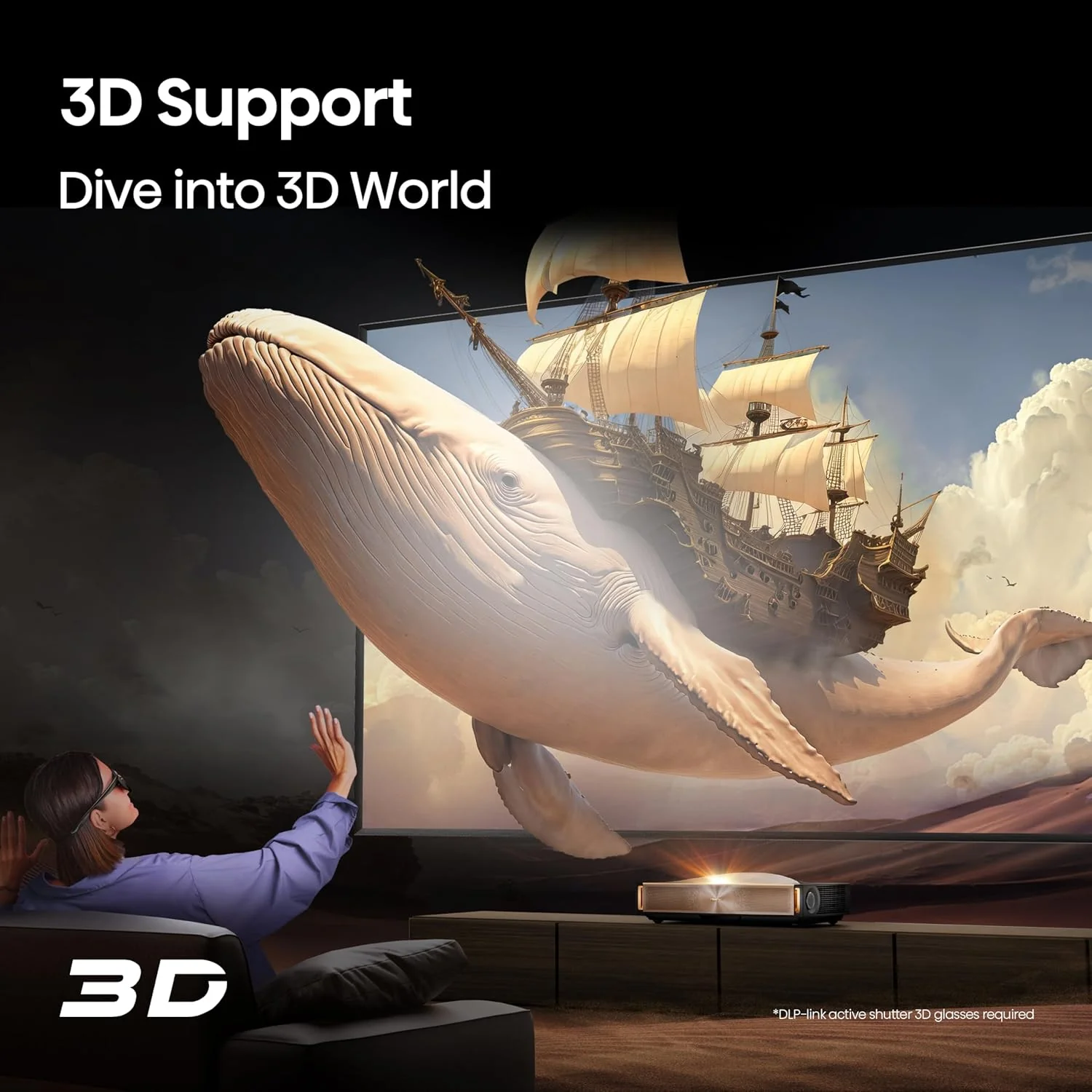 Hisense L9Q 4K UHD Ultra Short Throw Triple Laser Projector 5000 Lumens, 80”-200” Screen Google TV Dolby Vision & Atmos Tuned by Devialet - Image 10
