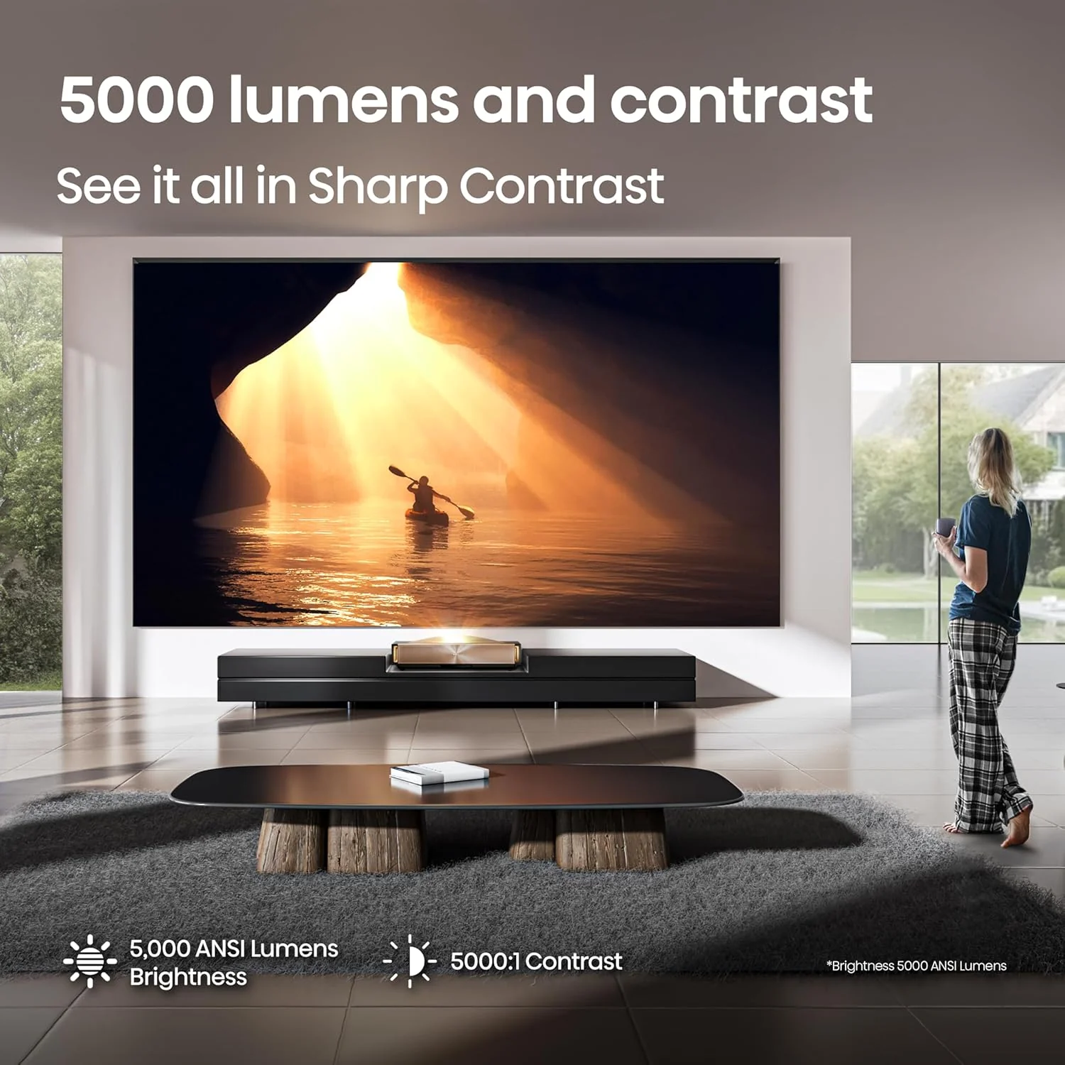 Hisense L9Q 4K UHD Ultra Short Throw Triple Laser Projector 5000 Lumens, 80”-200” Screen Google TV Dolby Vision & Atmos Tuned by Devialet - Image 7