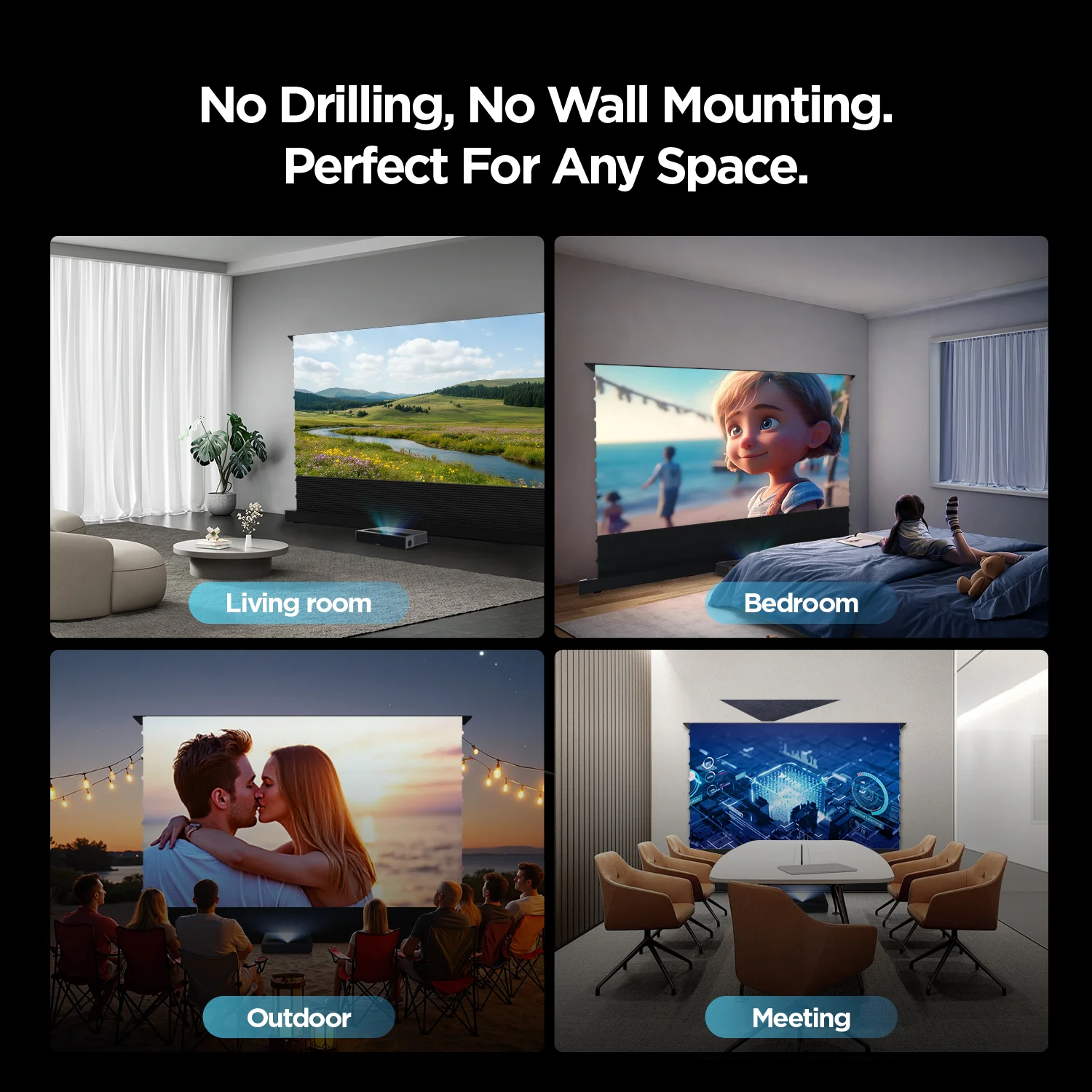 120 inch NothingProjector Motorized Floor Rising 95% ALR Projector Screen - Image 11