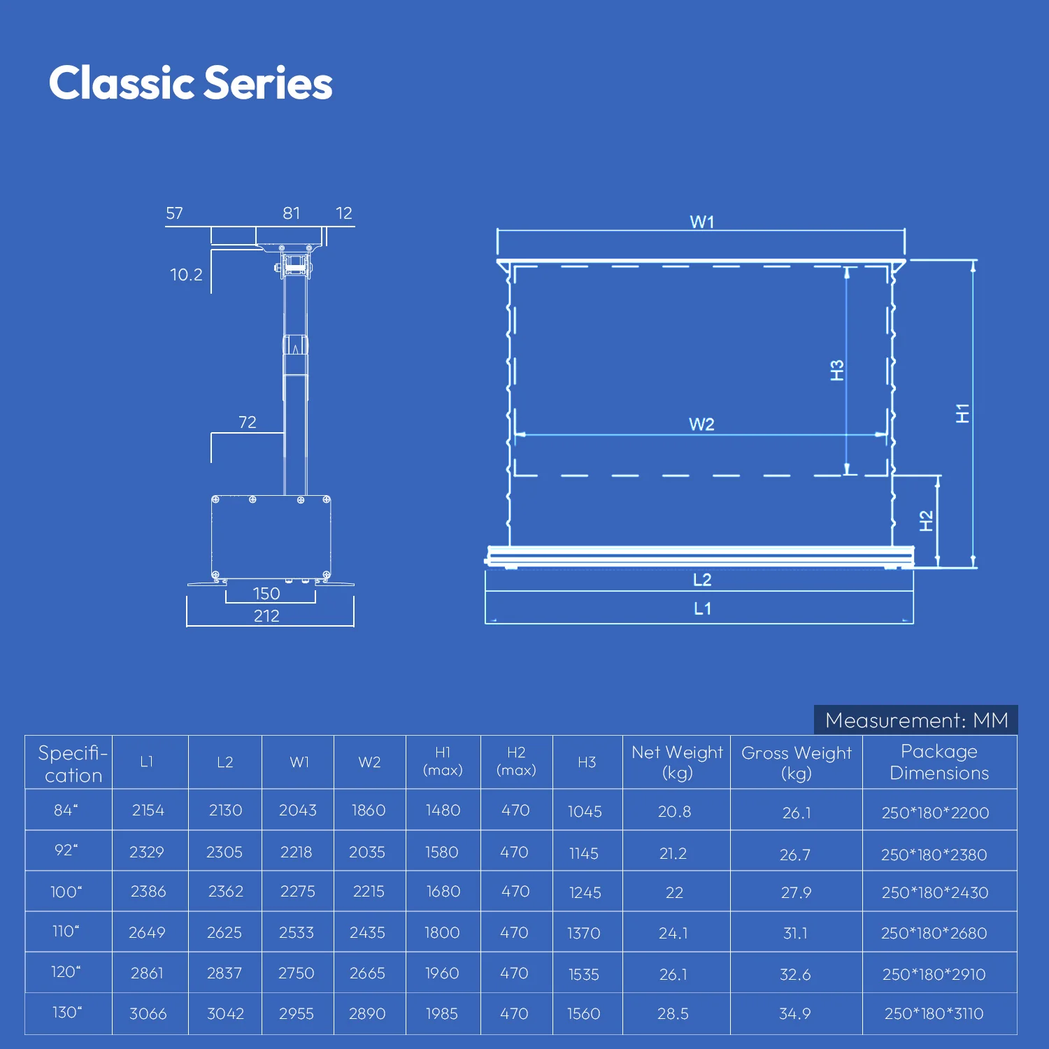 100''-120'' NothingProjector PET Crystal Classic 85% ALR Motorized Floor Rising Screen For UST Projector - Image 10