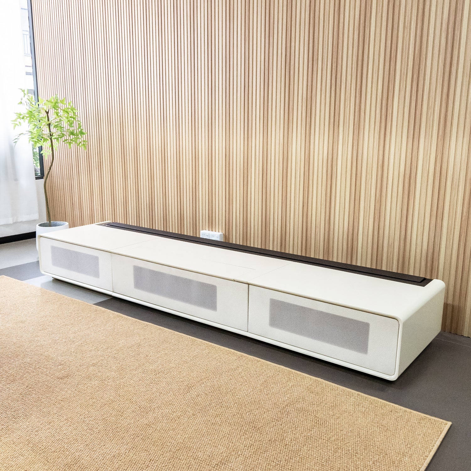 Shore Fully-Assembled Modern Matte TV Stand for UST Projector - Image 23