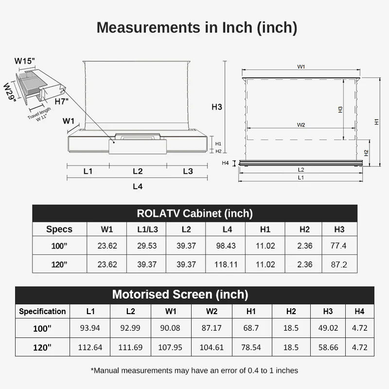 Shore Wood Grain UST Projector Cabinet + Black Series Motorized Floor Rising Screen Bundle (Cabinet Pre-Assembled） - Image 23