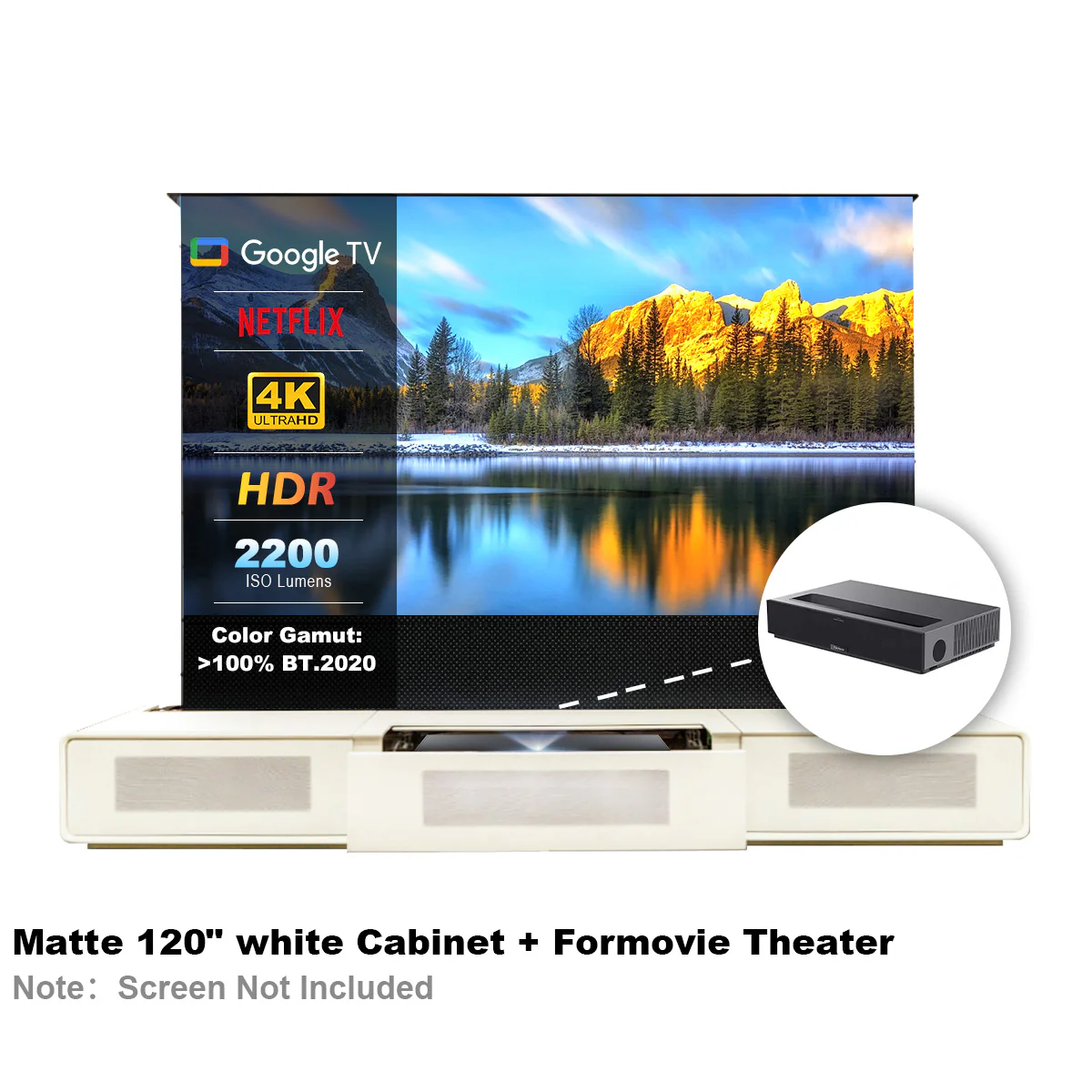 Shore Laser TV Cabinet + UST Projector Bundle (Pre-Assembled) - Image 36