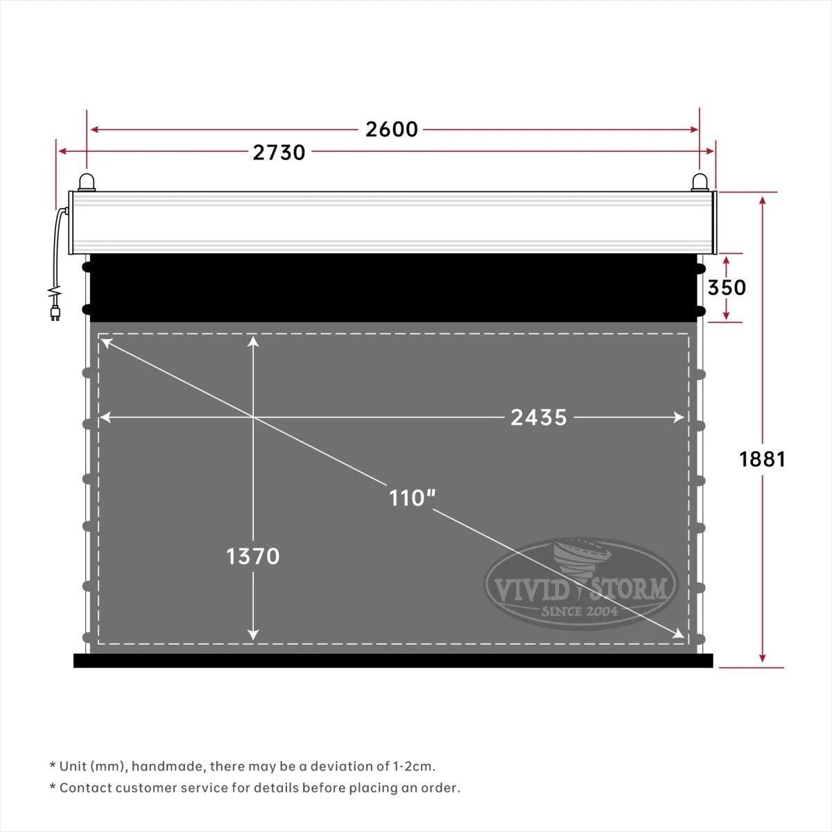 VIVIDSTORM PRO A Slimline Motorized Tension Drop Down UST ALR Projector Screen - Image 24